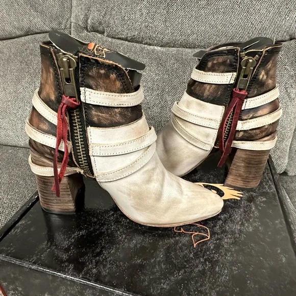 Freebird by Steven “Jerome” Ice Multi Women’s Leather Ankle Booties - Picture 6 of 17